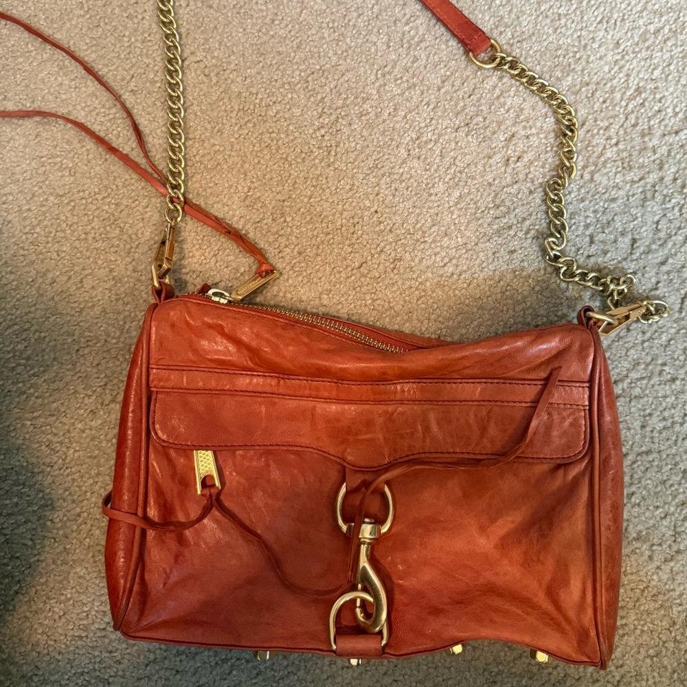 Rebecca Minkoff Orange Leather Crossbody Bag